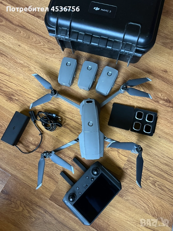 DJI Mavic 2 Pro (4 батерии, Smart Controller, твърд кейс и филтри), снимка 1