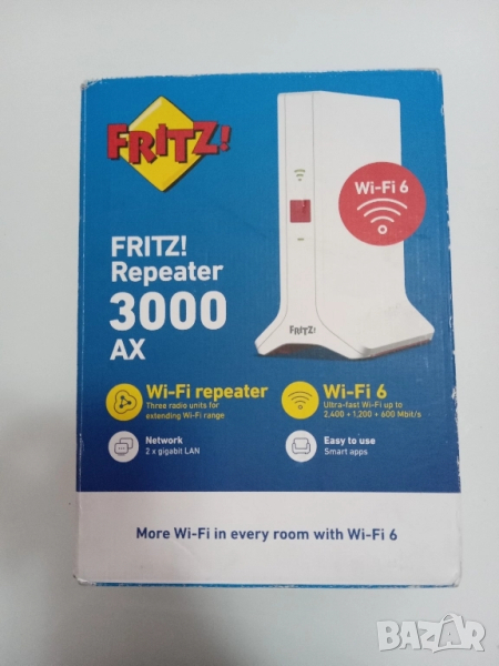 Нов AVM FRITZ!Repeater 3000 AX (Wi-Fi 6) - Трибандов Mesh, снимка 1