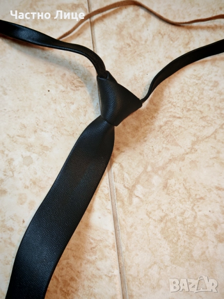 Рядка Българска Военна Офицерска Кожена Вратовръзка, снимка 1