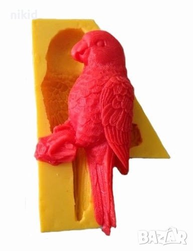 Голял Папагал силиконов молд форма фондан гипс шоколад калъп декор гипс, снимка 1