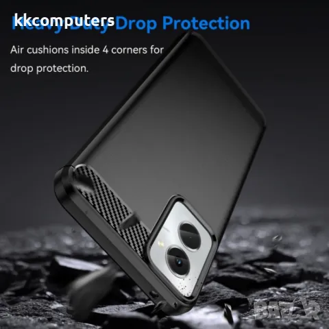 Motorola Moto G Power 2024 Удароустойчив Carbon Fiber Калъф и Протектор, снимка 5 - Калъфи, кейсове - 49989226
