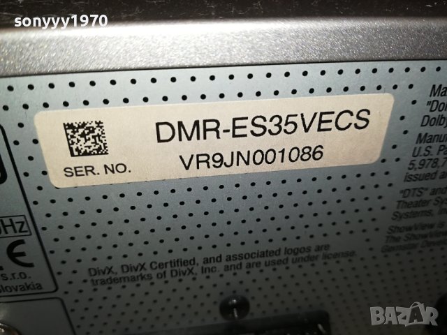 PANASONIC DMR-ES35V DVD RECORDER-ВНОС SWISS 0510231622, снимка 18 - Плейъри, домашно кино, прожектори - 42447104