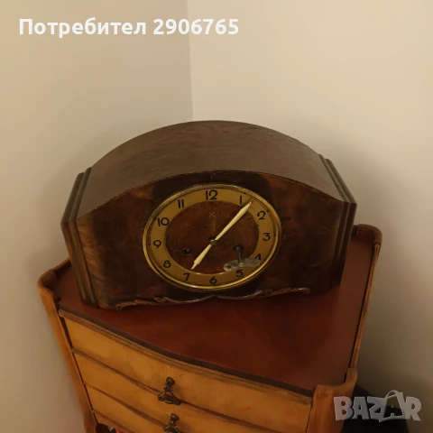 Стар каминен часовник HAC Германия работещ, снимка 5 - Антикварни и старинни предмети - 50899125