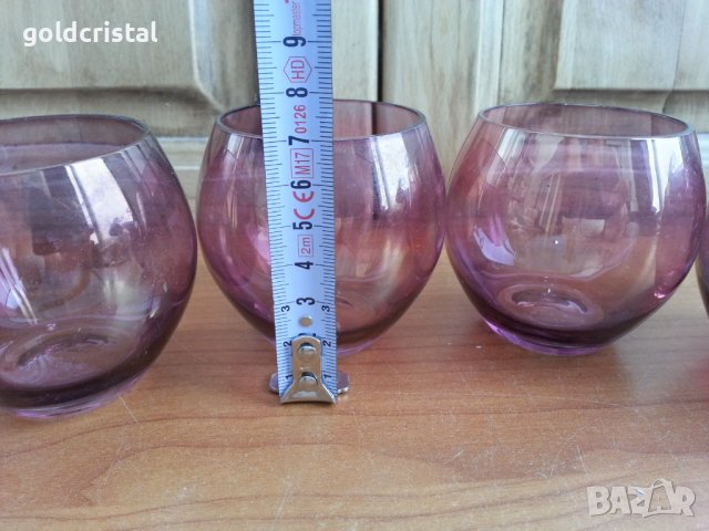 Цветни стъклени чашки за ракия, снимка 6 - Антикварни и старинни предмети - 31881776