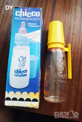 Ретро Бебешки шишета Chicco  Пластмасово и Стъклено Kavalier , снимка 3 - Прибори, съдове, шишета и биберони - 51285969