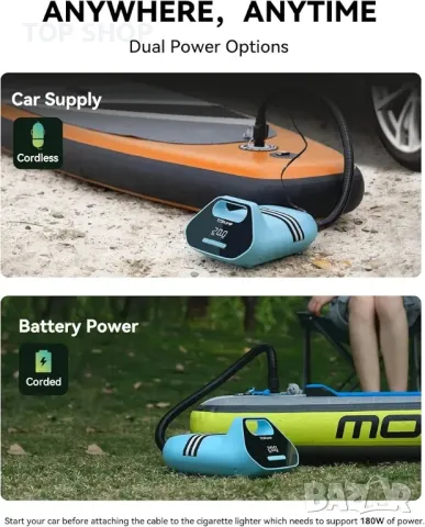 TOPUMP 7800 mAh SUP помпа Електрическа батерия TPS300, 20 PSI, снимка 2 - Друга електроника - 48738738