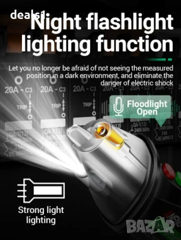 ANENG VC1019 Безконтактен Електрически Тестер 12–1000V Гласово известяване, снимка 9 - Други инструменти - 51028027