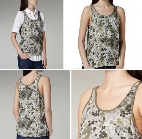 НОВ! G-Star Raw Army Tank Aop Дамски Топ Потник Размер S, снимка 2 - Потници - 37822831