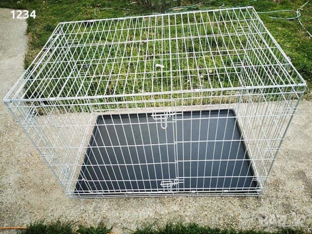 120x77x82cм XXL голяма метална сгъваема клетка за куче за транспорт или стационар, снимка 3 - За кучета - 53884264