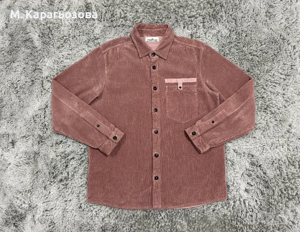 Мъжко! Stone Island Corduroy Overshirt, Размер XL, снимка 2 - Ризи - 53215238