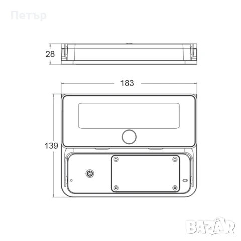 STORM1240 СОЛАРЕН SMD LED ПРОЖЕКТОР СЪС СЕНЗОР 12W, снимка 2 - Лед осветление - 50864001