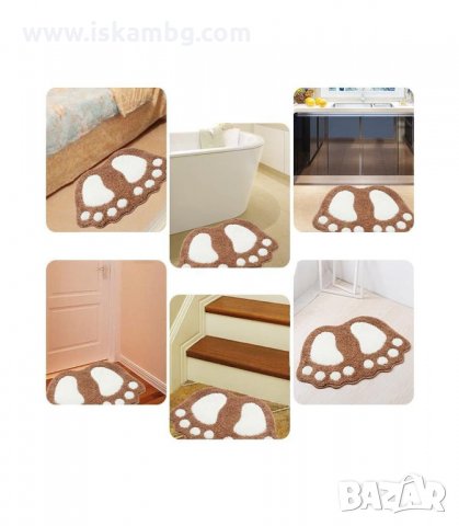 КИЛИМЧЕ ПОСТЕЛКА ЗА БАНЯ ИЛИ СТАЯ С ФОРМАТА НА ГОЛЕМИ КРАКА НА ЙЕТИ - код 2710, снимка 4 - Други стоки за дома - 33925577