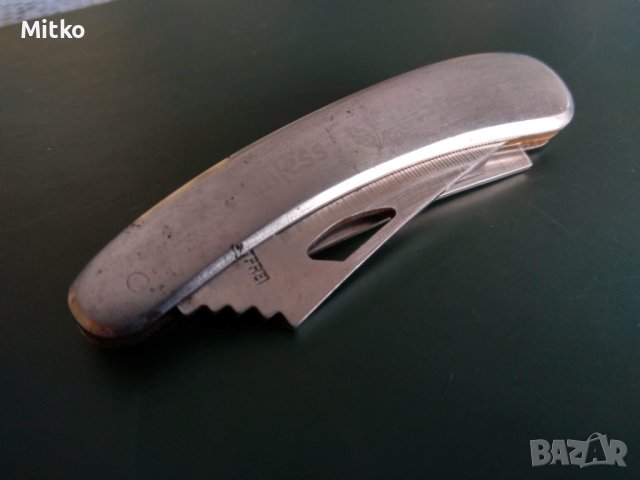 Стар немски ловджийски бръснач + нож, снимка 4 - Ножове - 44447071