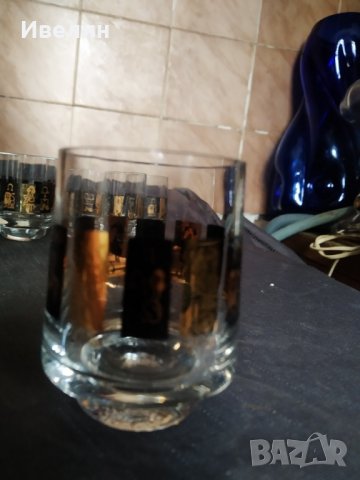 шест стъклени чаши-комплект, снимка 2 - Антикварни и старинни предмети - 30809264