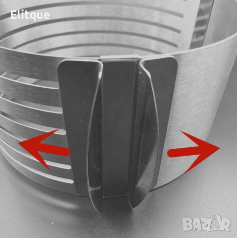 Форма за печива, от неръждаема стомана с процепи за равно изрязване на блатове - 2бр в комплект, снимка 6 - Други - 52903411