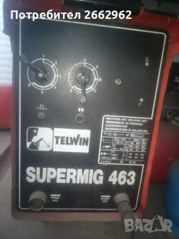 СО2 - Телоподаващ заваръчен апарат TELVIN SUPERMIG 463, снимка 2 - Други машини и части - 49243131