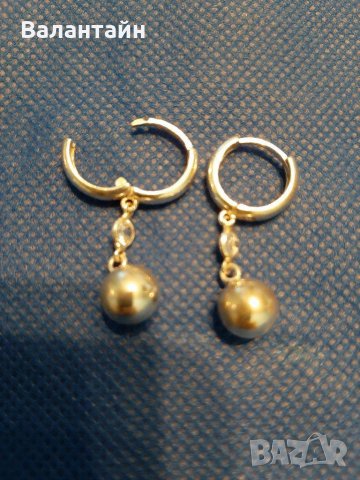 Сребърно колие и обеци топчета , снимка 4 - Бижутерийни комплекти - 29923285