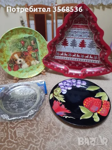 Коледни чаши и чинии, снимка 4 - Чаши - 48018432