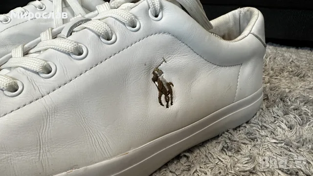 POLO RALPH LAUREN мъжки кожени маратонки/сникърси 45 номер, снимка 5 - Маратонки - 56260926