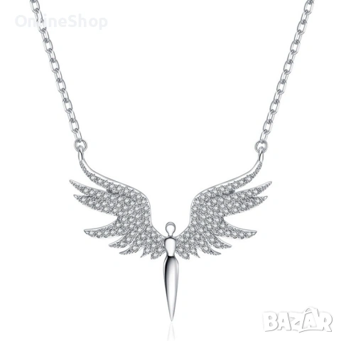 Стилно и нежно колие – АНГЕЛСКИ КРИЛА, снимка 18 - Колиета, медальони, синджири - 53360386