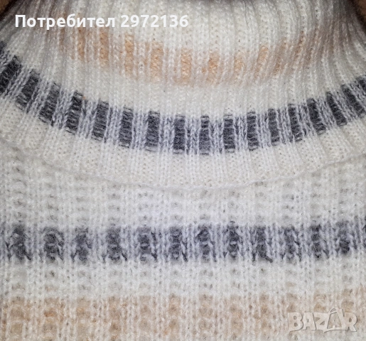 Дамски пуловер поло мохер вълна, снимка 3 - Блузи с дълъг ръкав и пуловери - 53126951
