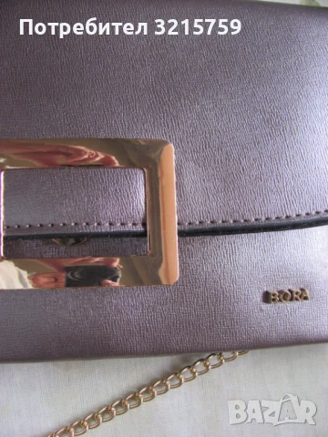 Нова дамска чанта BORA сребриста , метална катарама, снимка 8 - Чанти - 50930275