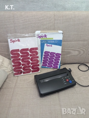  Принтер за татуировки и два пакета хартия а4,  машина за шаблони, Термо принтер