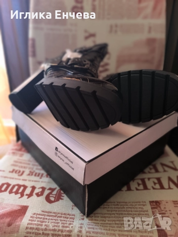 Кожени боти на висок ток, снимка 4 - Дамски елегантни обувки - 51707757