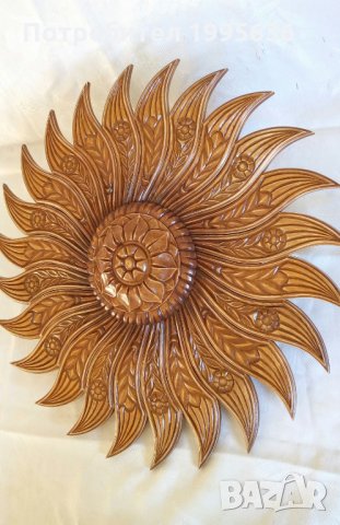 Дърворезба, розета (слънце), украса за таван или стена, снимка 4 - Декорация за дома - 30416345