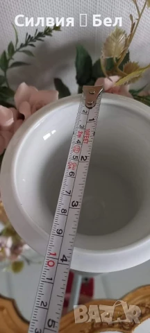 Ваза на крак бял класицизъм Фюрстенберг 1950, снимка 9 - Вази - 51120917