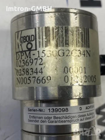 РАЗХОДОМЕР Kobold - DPM -1-5-30-G2-C34n  rotating vane flow LED ДИСПЛЕЙ 4-20ma, снимка 4 - Друга електроника - 47372601