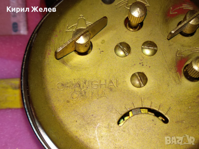SHANGHAI CHINA Стар РЯДЪК КОЛЕКЦИОНЕРСКИ РЕТРО МЕХАНИЧЕН КИТАЙСКИ БУДИЛНИК ШАНХАЙ 30516, снимка 7 - Антикварни и старинни предмети - 44549024
