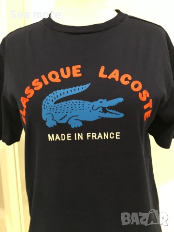 Lacoste Made in France дамска тениска S, снимка 2 - Тениски - 53929940