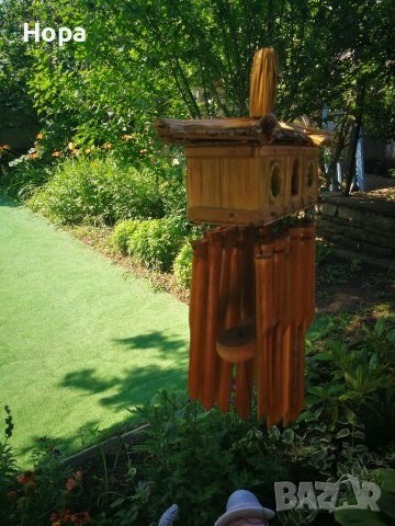 Вятърен звънец от дърво Къщичка , снимка 5 - Декорация за дома - 37454862