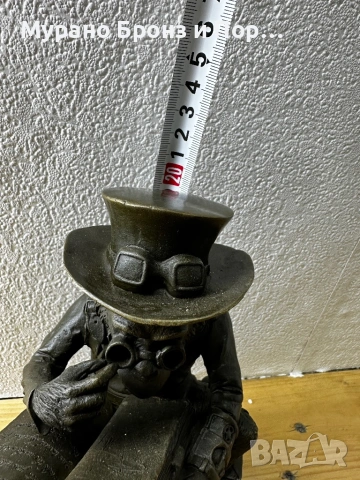 АВТЕНТИЧЕН БРОНЗ: Стиймпънк Шимпанзе Чете Книга – 3 кг, Pierre Mathieu, 20 см, снимка 6 - Антикварни и старинни предмети - 53987158