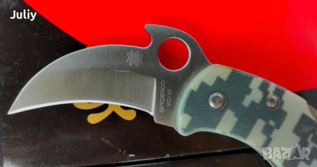 Сгъваем нож Spyderco Karahawk C170GP, снимка 5 - Ножове - 40769077