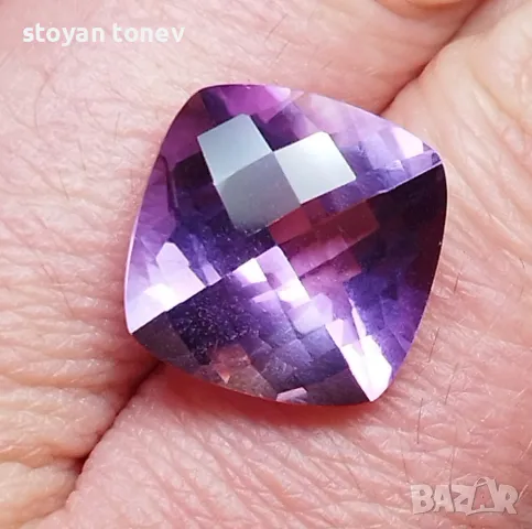 Великолепен лъскав аметист - 13кт.! Нов!, снимка 7 - Други - 49652384