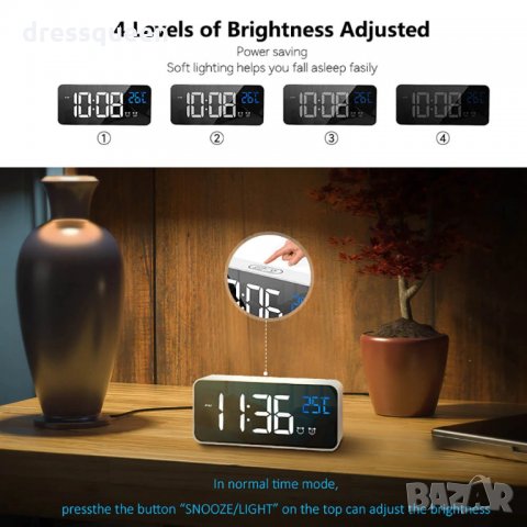 8808 Часовник с големи цифри и термометър, снимка 9 - Други стоки за дома - 30455843