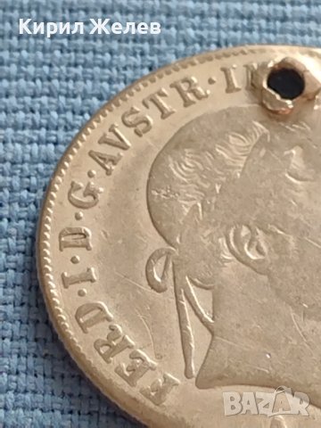 Сребърна монета 20 кройцера 1845г. Виена Фердинанд първи Австрия 26757, снимка 3 - Нумизматика и бонистика - 42887224