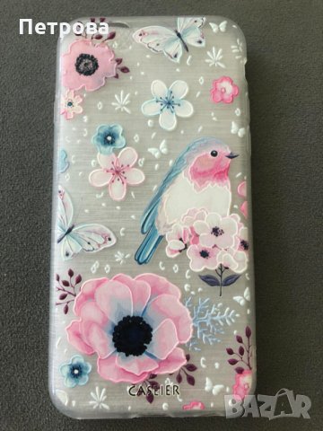Кейс за iPhone 6/6s - десен на цветя, пеперуди и птица