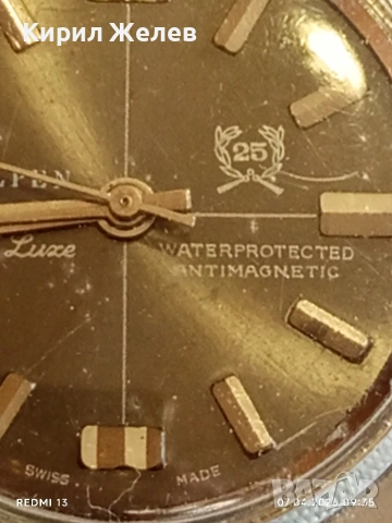 Стар механичен часовник ALPEN DE LUXE рядък за КОЛЕКЦИЯ 54397, снимка 5 - Антикварни и старинни предмети - 54118274