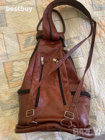 Раница естествена кожа, снимка 2 - Раници - 54293603