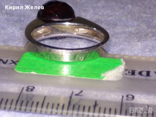 Galdini 925 МАРКОВ СКЪПОЦЕНЕН СРЕБЪРЕН ПРЪСТЕН СРЕБРО 925 Част От КОМПЛЕКТ с ФАСЕТИРАН ГРАНАТ 34452, снимка 11 - Пръстени - 39568972