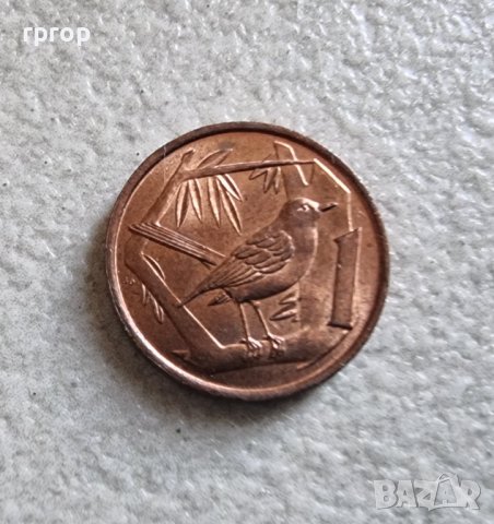Монета 1 . Кайманови острови. 1 цент. 1972 година.