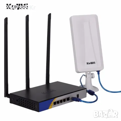 WiFi рутер и външна антена за прихващане и излъчване на WiFi сигнал WFR190, снимка 1