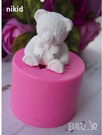 3D МЕЧЕ с панделка цилиндър силиконов молд форма калъп декор торта гипс сапун фондан шоколад свещ, снимка 3 - Форми - 19009996