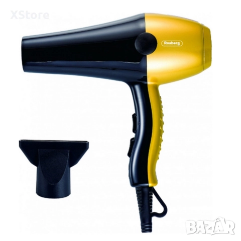 Сешоар Rosberg 2000W – Бързо сушене, прецизен контрол и надеждна защита всеки ден, снимка 4 - Сешоари - 52590050