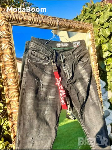 Мъжки черни напръскани дънки , снимка 3 - Дънки - 37182718