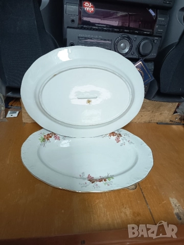 Плато с златен кант, снимка 2 - Чинии - 52186209