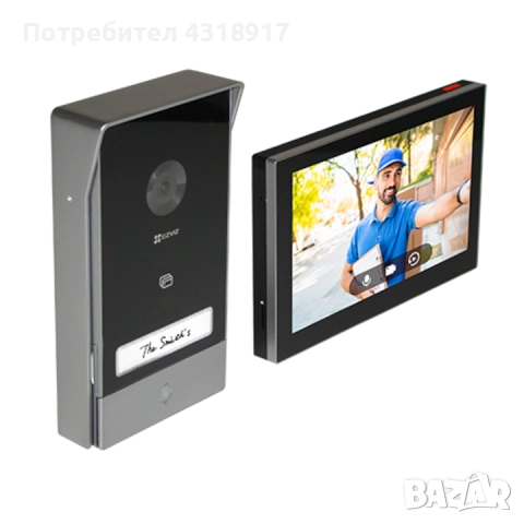 EZVIZ интелигентен видео домофонен комплект 2k резолюция TFT монитор 7 инча, снимка 2 - Други - 52528140